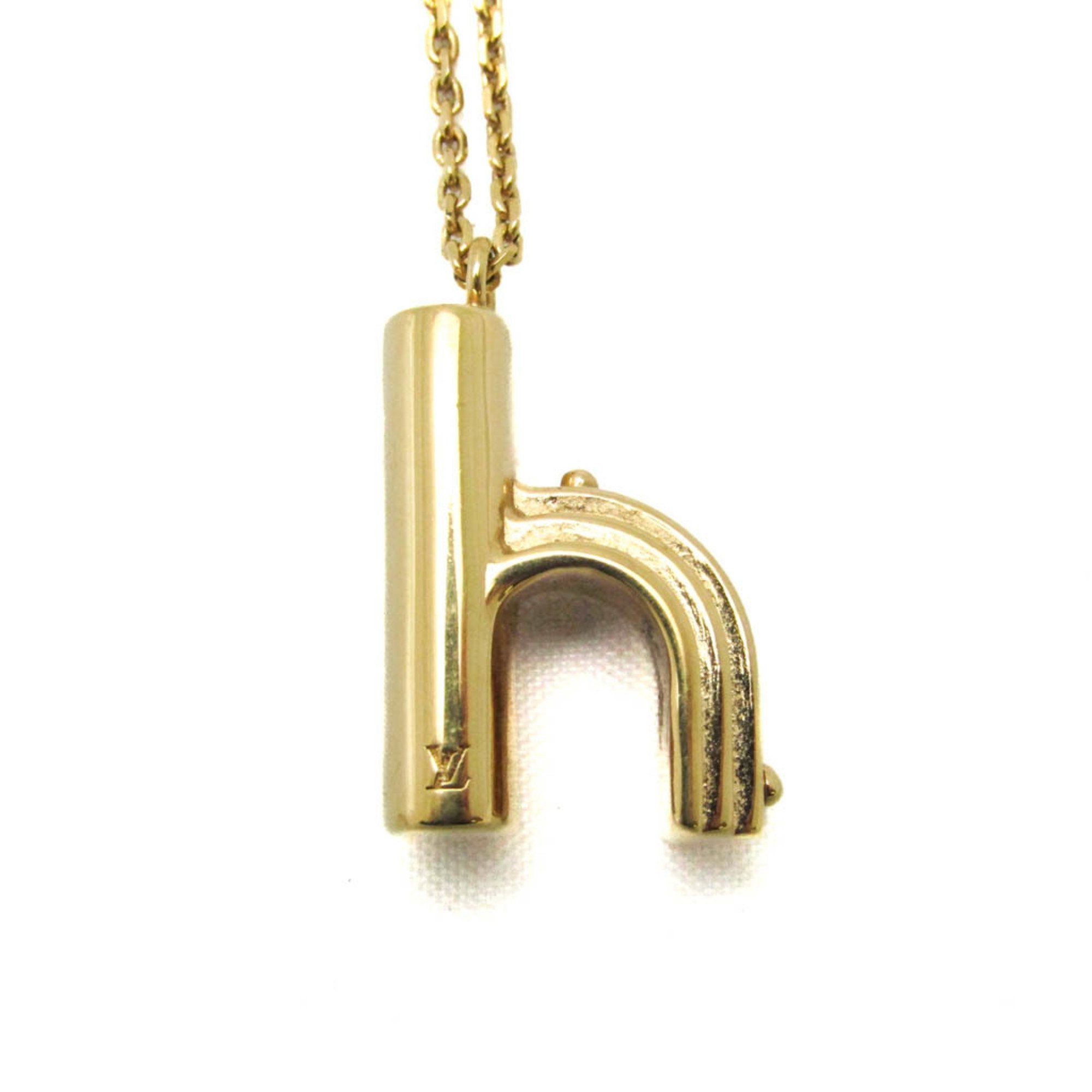 Louis Vuitton Lvme Initial H M61063 Metal Women's Casual Pendant Necklace (...